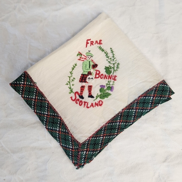 Vintage Scottish Pocket Square Kerchief - Picture 1 of 11